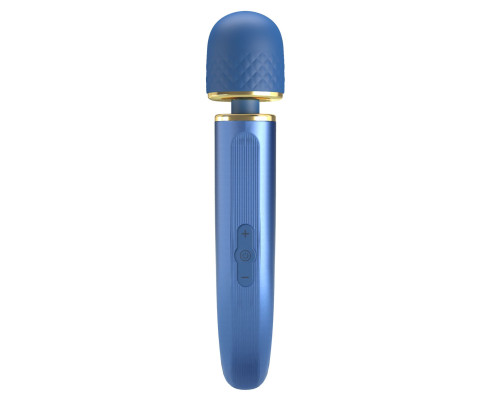 Синий wand-вибромассажер Colorful Massager - 24 см.