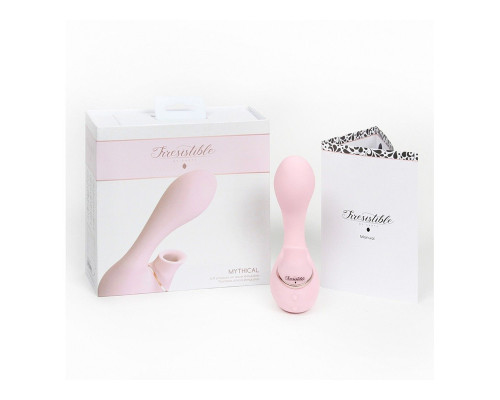 Розовый вакуум-волновой массажер с двойной стимуляцией Irresistible Mythical
