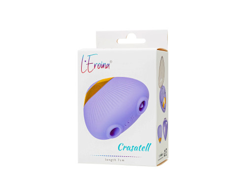 Сиреневый вибратор Crasatell с вакуум-волновой стимуляцией