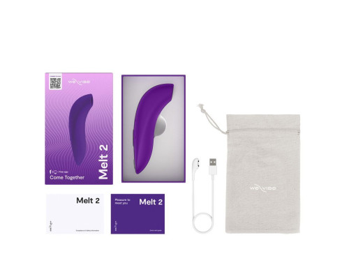 Фиолетовый бесконтактный клиторальный стимулятор We-Vibe Melt 2