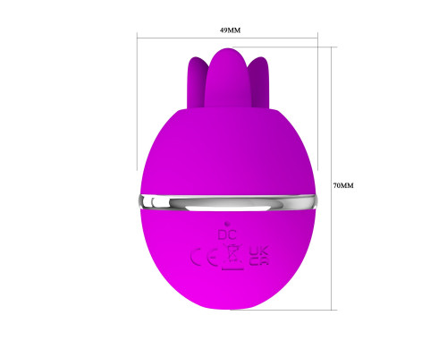 Лиловый двусторонний вибростимулятор клитора Gemini Ball