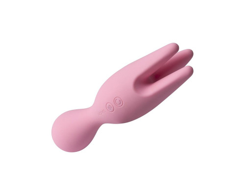Розовый универсальный вибратор Nymph с подвижными  щупальцами
