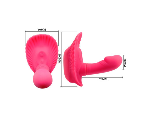 Клиторальный стимулятор с вагинальной пробкой Fancy Clamshell