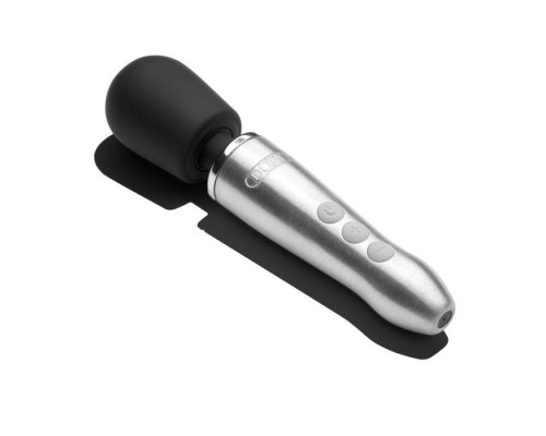 Серебристо-черный вибратор Doxy Go - 16,2 см.
