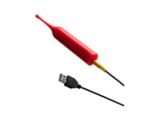 Красный клиторальный стимулятор Romp Pop