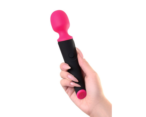 Черно-розовый вибростимулятор ASTER - 19,5 см.
