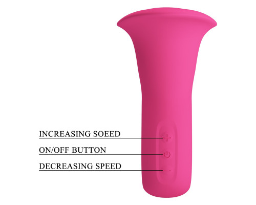 Розовый вибратор с язычком Clyde