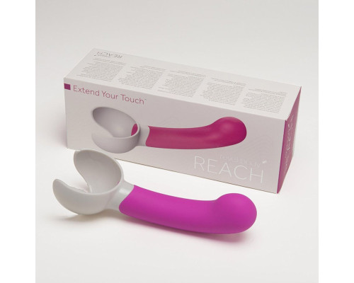 Розовая насадка Reach для массажёра Revel Body - 14 см.