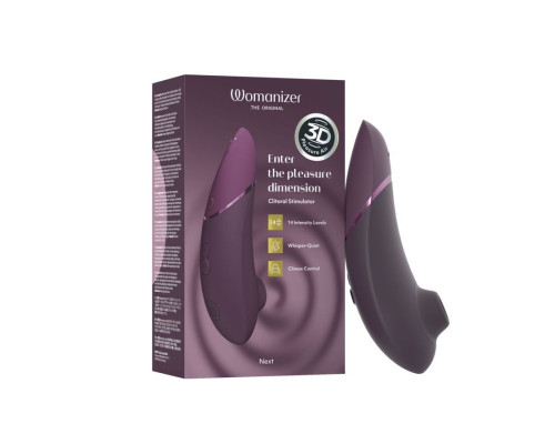 Фиолетовый бесконтактный клиторальный стимулятор Womanizer Next