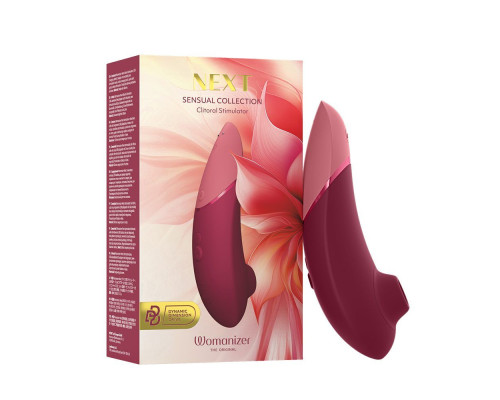 Бордовый бесконтактный клиторальный стимулятор Womanizer Next