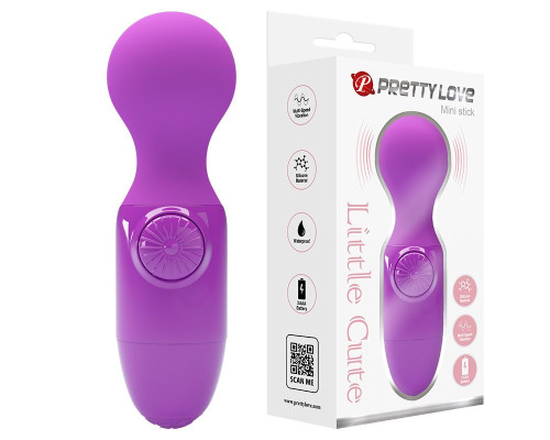 Фиолетовый мини-вибратор с шаровидной головкой Mini Stick