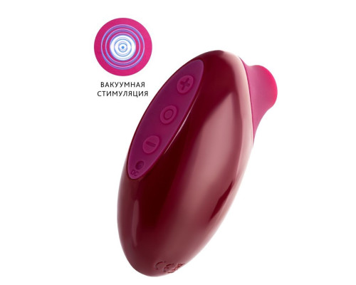 Бордовый вакуумный стимулятор клитора Myrty