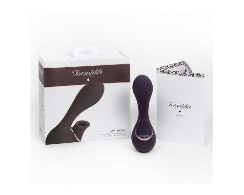 Фиолетовый вакуум-волновой массажер с двойной стимуляцией Irresistible Mythical