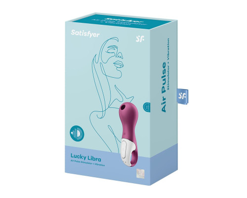 Малиновый вакуум-волновой вибростимулятор Lucky Libra