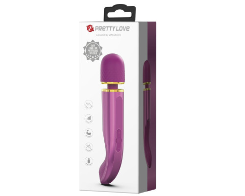 Фиолетовый вибромассажер Power Wand - 24 см.