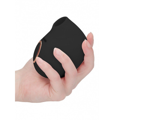 Черный клиторальный вакуум-волновой массажер Irresistible Seductive