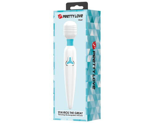 Белый wand-вибратор Cloud - 25 см.