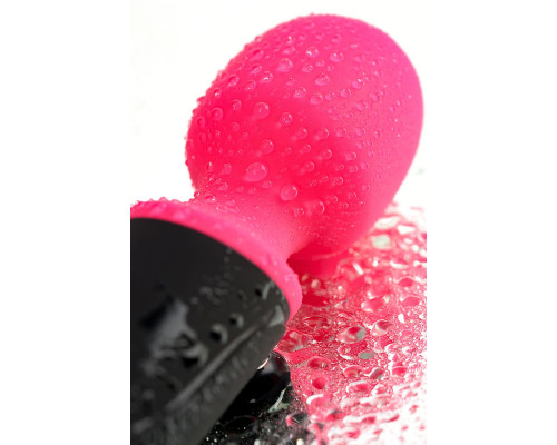 Черно-розовый вибростимулятор ASTER - 19,5 см.