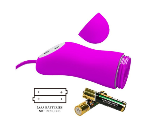 Лиловый вакуумный стимулятор клитора с виброяйцом