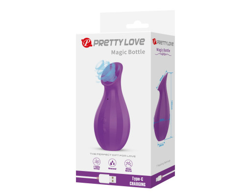 Лиловый клиторальный вакуумный стимулятор Magic Bottle