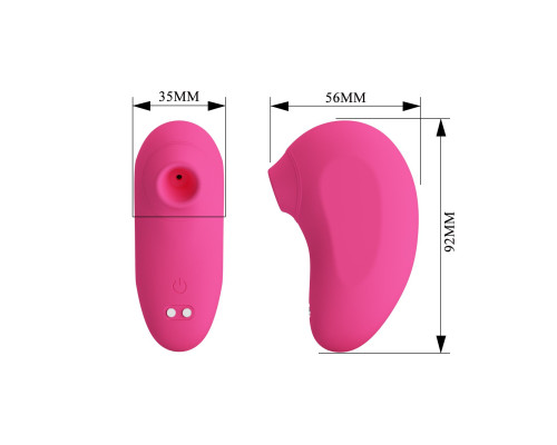 Розовый вакуумный клиторальный массажер Arila