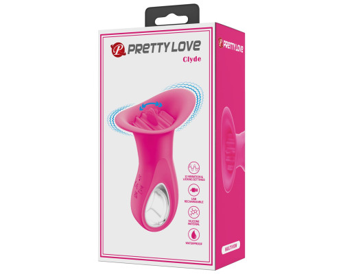 Розовый вибратор с язычком Clyde