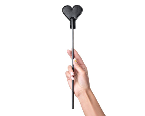 Черный стек со шлепком в форме сердца Anonymo - 35 см.