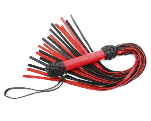 Черно-красная плеть с красной ручкой  Турецкие головы  - 57 см.