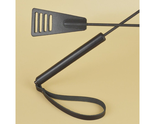 Черный кожаный стек «Сириус» - 60 см.