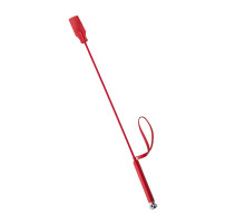 Красный стек с кожаной ручкой - 70 см.