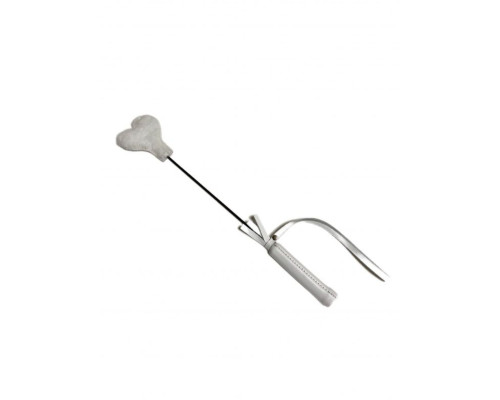 Белый кожаный мини-стек - 36 см.