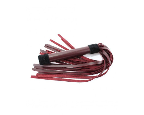 Бордовая плеть Ladys Arsenal с гладкой ручкой - 45 см.