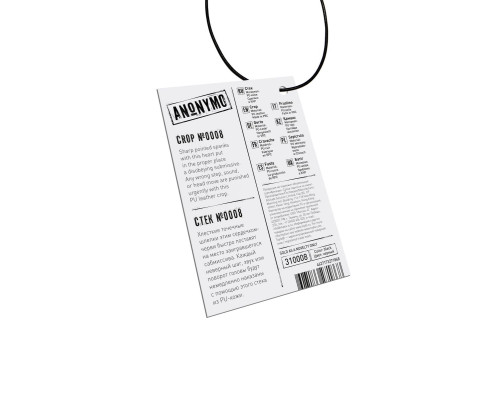 Черный стек со шлепком в форме сердца Anonymo - 35 см.