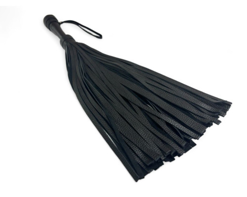 Черная профессиональная плеть Luxury Arsenal - 55 см.