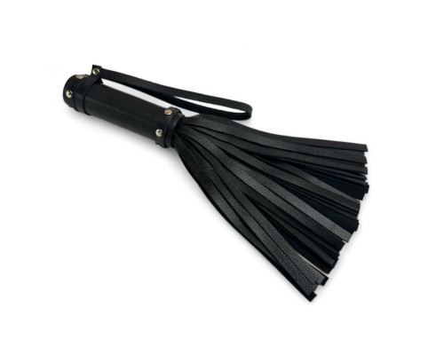 Черная генитальная мини-плеть Queen Arsenal - 26 см.