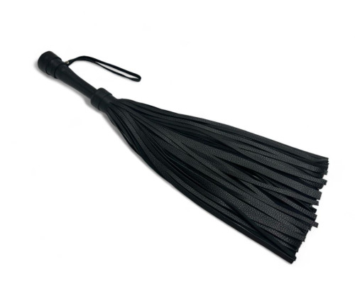 Черная профессиональная плеть Luxury Arsenal - 55 см.