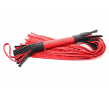 Красно-черная плетка из натуральной кожи - 51 см.