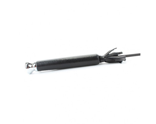 Чёрный стек с наконечником в виде сердца - 63,5 см.