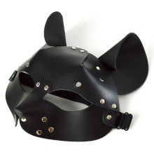 Черная кожаная маска Pussy