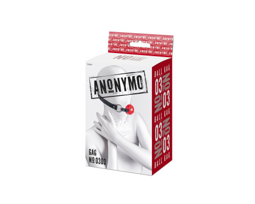 Красный кляп-шар на черных ремешках