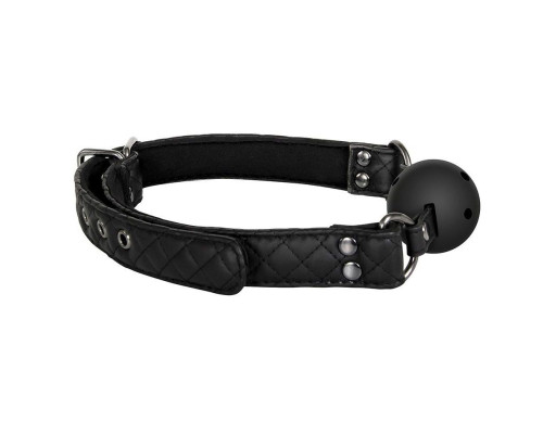 Черный кляп-шарик BALL GAG DIAMOND