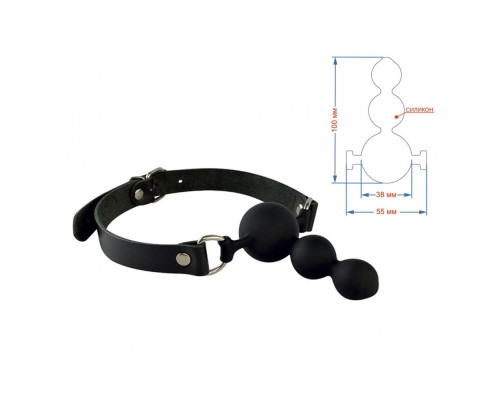 Черный кляп-пробка на регулируемых ремешках