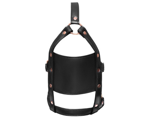 Черный намордник с кляпом-шаром Head Harness With A Gag