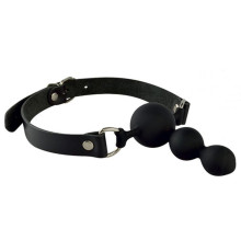 Черный кляп-пробка на регулируемых ремешках