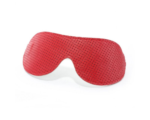 Белая кожаная маска на глаза на резинке