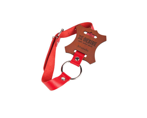 Кляп-кольцо на красных ремешках