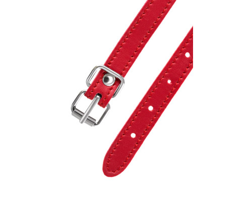 Красная маска Anonymo из искусственной кожи