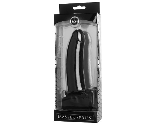 Черный кляп-страпон Masters Mini Face Fuck Strap-On - 14 см.