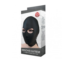 Чёрная маска-шлем с отверстием для глаз