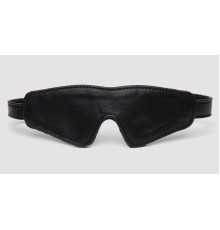 Черная плотная маска на глаза Bound to You Faux Leather Blindfold